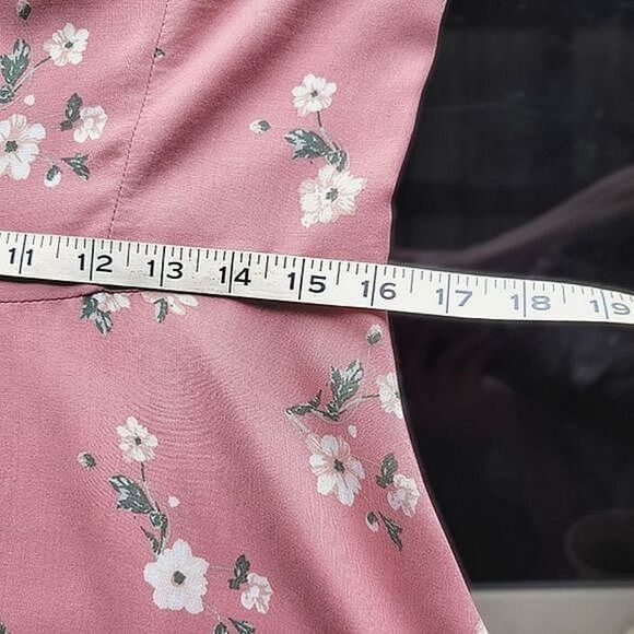 NWT Miss Shop rose pink floral mini summer dress AU 12 / US 8 - Picture 11 of 14
